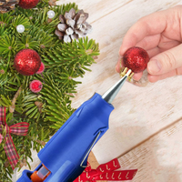 Pistolet à colle chaude 20W Pistolet à colle bleue Pistolet à colle thermofusible avec voyant lumineux Outils de bricolage Outils à main