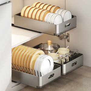 ชั้นวางจานอเนกประสงค์ ขนาด L แบบแห้งเร็ว รูปทรงสี่เหลี่ยม สำหรับจัดเก็บจาน ชาม ตะเกียบ ชั้นวางสำหรับระบายน้ำ - Product Image 1