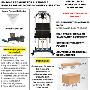 Herramienta de calibración Yunzhongfu ADAS, juego completo plegable, nivel de calibración Acc automotriz, modelo Reflector de ángulo de Radar de onda milimétrica - Product Image 3