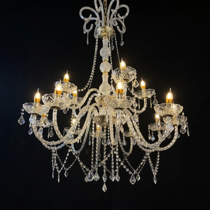 Lustre en cristal élégant LEDA, approuvé SAA, pour plafond de villa, salon, design de luxe, luminaires suspendus - Product Image 1