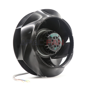 Ventilateur centrifuge d'extraction AC R2E250-RA50-01 250 mm 2550 tr/min 920 CFM 210 W 230 V CA avec roue à pales courbées vers l'arrière pour équipement CVC - Product Image 1