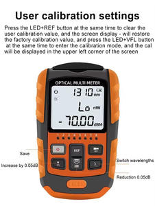 Mini xử lý multimeters-70 ~ + 6dBm-50 ~ + 26dbm 15mW FN26-OPM trực quan lỗi định vị OPM với VFL RJ45 Mini quang đa mét - Product Image 4