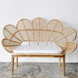 Wicker <strong>Tub</strong> Flower Shape <strong>Chair</strong> Imitation Woven Rope Synthetic Stackable Stool Wood bar <strong>Rattan</strong> <strong>Chairs</strong> - Product Image 4