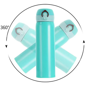 Vaso Térmico Moderno Fresh Bounce de Acero Inoxidable 304 con Aislamiento al Vacío, Diseño de Cabeza de Oso, Color Sólido, Capacidad de 301-400 ml para Estudiantes - Product Image 5