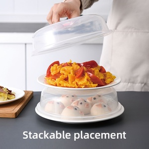 Tapa protectora antirrespingos para microondas, sin BPA, de fácil agarre, material PP, con ventilación de vapor, para cubrir platos de comida en el horno microondas. - Product Image 6