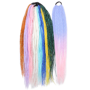 All'ingrosso piccole tinte sintetiche <span class=keywords><strong>trecce</strong></span> capelli treccia code di cavallo con le estensioni dei capelli Tinsel extension - Product Image 1