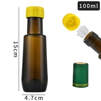 Offre Spéciale – Bouteille en Verre Marasca Mini 100 ml Écologique de Qualité Alimentaire pour Huiles de Cuisson, avec Bouchon en Liège et Impression Personnalisée du Logo