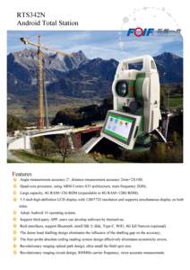 Android FOIF Total <b>Station</b> RTS342N Prismless Total <b>Station</b> Total <b>Station</b> <b>Work</b> Range Reflectorless: 1000m RTS342N Total Sta - Product Image 3