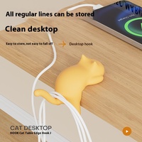 Crochet multifonctionnel réglable pour sac de table de couleur crème pour chat Crochet auto-adhésif portable à roulement solide