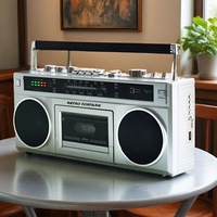 RETRO FORTUEN - Reproductor de Casetes Portátil con Precio de Mayoreo, Reproductor de MP3, Radio AM/FM, CD Boombox, Ranura USB y SD