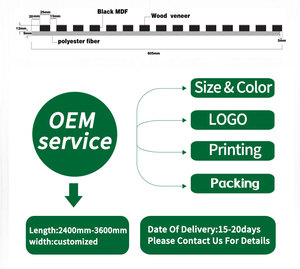 Haoran Mới Thời Trang Gỗ Tự Nhiên Veneer Gỗ Slat 3D Trang Trí Nội Thất Tường Bảng Điều Khiển Kết Thúc Bằng Gỗ Aku Bảng Điều Chỉnh - Product Image 4