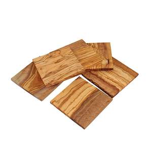Sottobicchiere quadrato in vetro di legno con incisione laser - Product Image 2