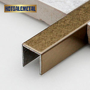 Bande de finition en céramique personnalisée avec bordure en acier inoxydable doré, autocollante, pour décoration murale intérieure, imperméable et résistante aux acides - Product Image 3