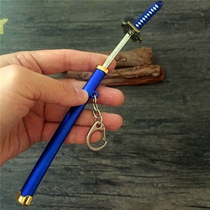 SM une pièce <span class=keywords><strong>Zoro</strong></span> épées porte-clés pour femmes hommes sept couleurs voiture porte-clés Anime boucle porte-outil fourreau Katana Sabre cadeau clé - Product Image 3