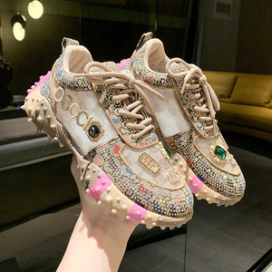 Chaussures basses à strass style durian, nouveau modèle de chaussures plates pour femmes avec strass, chaussures de sport et décontractées pour femmes à strass - Product Image 1