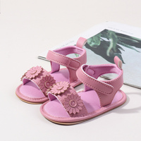 Magnifiques Sandales d'Été pour Bébé Filles en Cuir PU, Motifs Fleuraux