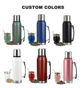 Kit complet <span class=keywords><strong>Yerba</strong></span> <span class=keywords><strong>Mate</strong></span> en acier inoxydable personnalisé comprenant une paille de tasse <span class=keywords><strong>Mate</strong></span> (Bombilla) 750ml Thermos et un récipient à thé - Product Image 6