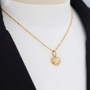 Colliers tendance 2026, bijoux hypoallergéniques, acier inoxydable 316l, plaqué or 18k PVD, collier en forme de cœur pour femmes - Product Image 4