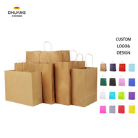 Pochette en papier foncé avec poignée, emballage en vrac, pochette cadeau personnalisée, emballage en vrac, sac en papier kraft foncé pour le commerce de détail