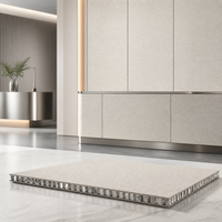 Panel Sarang Lebah Aluminium Linen Biru Muda Kustom Ramah Lingkungan Ringan Tahan Api untuk Dinding dan Plafon Interior