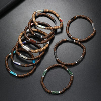 2024 nouveauté rétro népal vent naturel pierre brute mode Fine perlé Bracelets surfeur étanche Bracelet chaîne Bracelet hommes