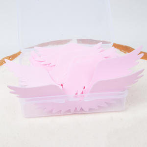 24 paires d'ailes d'ange comestibles, rose, <span class=keywords><strong>bleu</strong></span>, <span class=keywords><strong>blanc</strong></span>, papier gaufré pour décoration de gâteau de baptême d'anniversaire de douche de bébé - Product Image 2