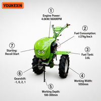 Motocultor Agrícola de Gran Potencia con Transmisión por Engranajes Diésel, de Grado Industrial, Arranque en Frío Fácil, Directo de Fábrica para Brasil y Perú