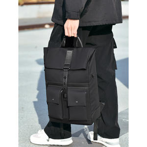 Men's Stylish Premium PU <b>Backpack</b> Vintage Fashionable Roll-Top New Outdoor Travel Leisure for Summer - Product Image 5