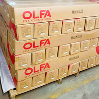 Olfa-Vinyle auto-adhésif brillant et mat en PVC, rouleau d'autocollants en PVC 100mic, 140g, doublure SAV, jet d'encre, support d'impression éco-solvant