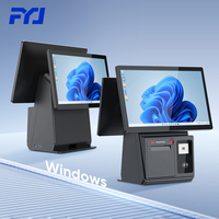 Настольный POS-терминал FYJ F2W Pro с системой Windows, встроенным 80-мм термопринтером для чеков и возможностью нанесения логотипа заказчика