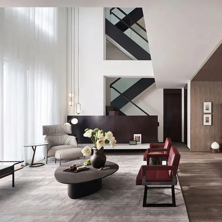 Sanhai элегантный современный лаконичный стиль услуги по дизайну интерьера виллы профессиональная архитектура план этажа 3D рендеринг