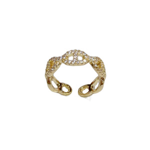 Anillo Abierto Geométrico de Diseño de Lujo con Circonita Hueca para <span class=keywords><strong>Mujer</strong></span>, Anillo de Dedo Personalizado Chapado <span class=keywords><strong>en</strong></span> <span class=keywords><strong>Oro</strong></span> Real, Venta al por Mayor - Product Image 6