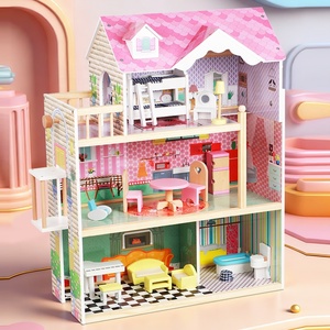 Set di Mobili in Legno per Casa delle Bambole, Villa in Miniatura, Gioco Educativo di Ruolo per Bambini - Product Image 2