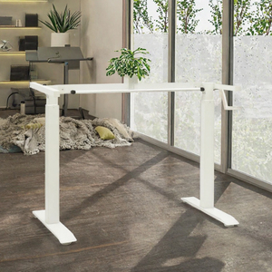 Cadre de bureau debout minimaliste en fer réglable en hauteur par manivelle, facile à assembler et doté d'une fonction rotative - Product Image 3