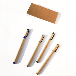 Recycled Paper Ball Pen Reusable Ecologic Recycled Eco Friendly <b>Rolling</b> Paper Pen with Plastic Clip - Product Image 6