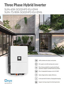 Inversor Híbrido de Alto Voltaje SUN-80K-SG02HP3-EU-EM6 de 80kw Trifásico 200A con Wifi para Conexión a Red y Fuera de Red - Product Image 6