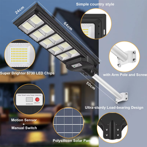 Farola Solar Todo en Uno ZY de 400W IP65 de Alta Potencia, Fabricante Chino, Números Iluminados con Energía Solar ABS, Lámpara Solar para Exteriores - Product Image 2