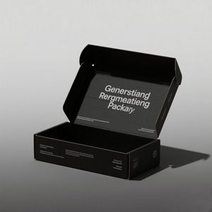 Custom Gold Foil Logo Corrugated Mailing Box <b>Black</b> or colour Paper Cardboard Shipping Slotted <b>Boxes</b> with Matt Lamination - Product Image 2