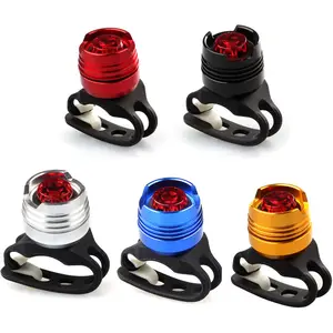 Lampu belakang silikon LED keselamatan, lampu ekor LED aluminium Aloi merah untuk sepeda gunung, lampu mata katak