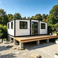 Maison préfabriquée 2, 3 ou 4 chambres, maison modulaire pliable, villa miniature de 20 pieds ou 40 pieds, maison préfabriquée de luxe extensible en conteneur