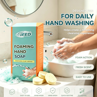 Tablettes de savon moussant naturel personnalisées avec logo, tablettes solides effervescentes pour le lavage des mains, pour les marques éco-responsables