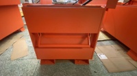 Boîte à outils de chantier en acier étanche personnalisée, en fer thermolaqué, avec verrouillage, pour extérieur, fourgonnette, chariot élévateur, garage