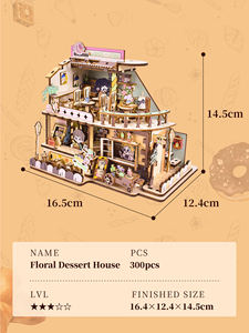 ตงมู่ฉวี่ ร้านหนังสือจิ๋วสไตล์ใหม่ ร้านหนังสือรูปนกฮูก ใช้เป็นของขวัญ ตัวต่อไม้ 3 มิติ DIY ของเล่น 101-500 ชิ้น - Product Image 3