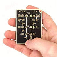 Tarjeta de Entrenamiento de Código Morse Pro Edición LED, Dispositivo de Bolsillo Diseñado para Practicar Código Morse Mediante un Árbol de Búsqueda Dicotómico Visual