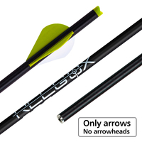 Flèches en carbone pur haute précision pour arbalètes, diamètre extérieur 8,8 mm, 20/22 pouces, en acier |   Chasse en plein air durable avec arc et flèches |   Plastique personnalisable