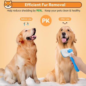 Brosse anti-poils pour chien, peigne de toilettage et d'entretien pour chat, pour chiens à poils longs, élimine les poils, brosse de nettoyage pour le bain, accessoires pour chiens - Product Image 6