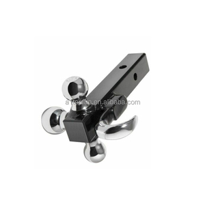 Soporte de <span class=keywords><strong>bola</strong></span> triple para enganche de <span class=keywords><strong>remolque</strong></span> con gancho, compatible con receptores de enganche de 2 pulgadas, 1-7/8'', 2'' y 2-5/16'', bolas chapadas en negro mate - Product Image 1