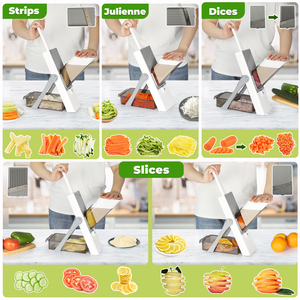 Safe Mandoline Slicer,5 in 1 <strong>Vegetable</strong> <strong>Cutter</strong> - Product Image 4