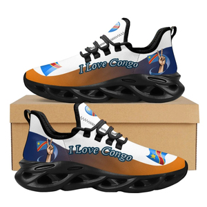 Sneakers Leggere da Donna con Design della Bandiera del Congo, Scarpe Slip-on da Tennis, Spedizione Diretta, Personalizzabili con Nome e Immagine - Product Image 3