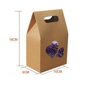 Boîte d'emballage en carton à pignon pour bonbons, boîte conique avec poignée découpée - Product Image 4